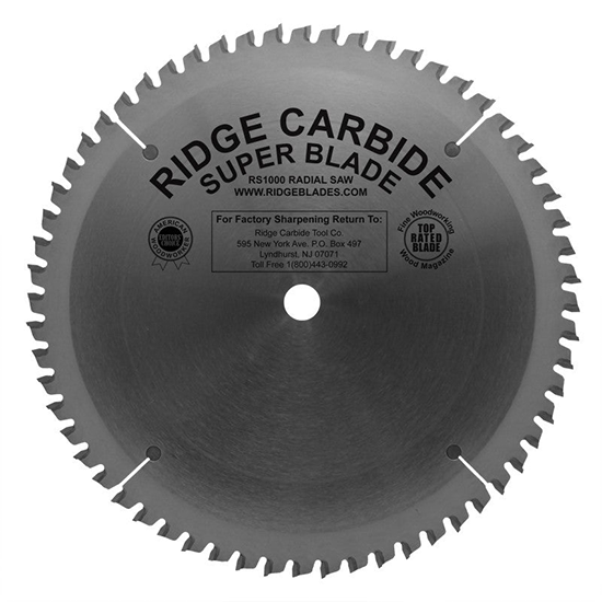 Ridge Carbide RS1000 10x60T Saw Blade