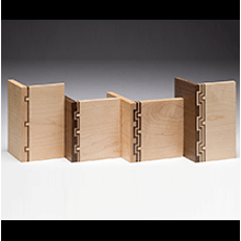 Quadruple Inlay Half-Blind Dovetails